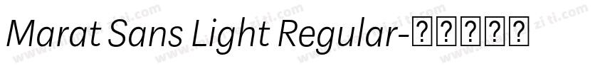 Marat Sans Light Regular字体转换